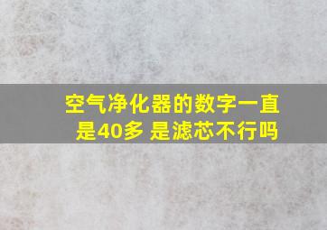 空气净化器的数字一直是40多 是滤芯不行吗